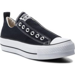 Trampki CONVERSE - Ctas Fashion Ox 563456C Black/White/Black. Czarne półbuty damskie Converse, na co dzień, bez wzorów, z gumy, bez obcasa, na płaskiej podeszwie, bez zapięcia. W wyprzedaży za 209,00 zł.