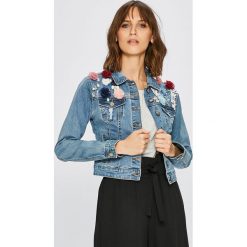Silvian Heach - Kurtka. Niebieskie kurtki damskie Silvian Heach, s, bez wzorów, z elastanu, klasyczne, krótkie, bez kaptura. W wyprzedaży za 539,90 zł.