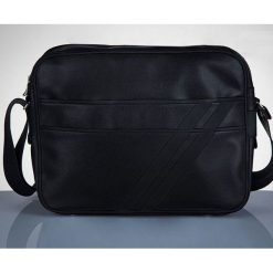 Stylowa torba męska na ramię SOLIER Messenger by Solier MS02 czarna - Czarny. Czarne torby męskie skórzane Solier, eleganckie. Za 64,99 zł.