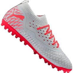 Buty piłkarskie Puma Future 4.2 Netfit Mg M 105681-01. Szare buty sportowe męskie Puma, na jesień, z dzianiny, na sznurówki, do piłki nożnej. W wyprzedaży za 529,00 zł.