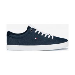 Tommy Hilfiger Essential Long Lace Tenisówki Niebieski. Niebieskie trampki męskie TOMMY HILFIGER, bez wzorów, z materiału, bez zapięcia. Za 324,95 zł.