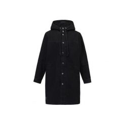 DENIM PARKA COAT. Czarne płaszcze damskie m, z denimu. Za 449,00 zł.