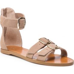 Sandały PATRIZIA PEPE - 2V8740/A5B3-B655 Real Taupe. Pomarańczowe klapki damskie Patrizia Pepe, z aplikacjami, ze skóry, bez obcasa. W wyprzedaży za 519,00 zł.