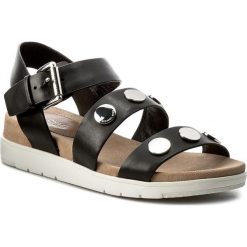 Sandały MICHAEL MICHAEL KORS - Reggie Sandal 40S7REFA1L Black. Czarne klapki damskie marki MICHAEL Michael Kors, bez wzorów, ze skóry, bez obcasa. W wyprzedaży za 569,00 zł.