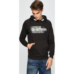 G-Star Raw - Bluza. Czarne bluzy męskie G-Star RAW, s, z nadrukiem, z elastanu, retro, z kapturem, bez rękawów, z kapturem. Za 419,90 zł.