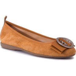 Baleriny LA BALLERINA - 20010-188 Camoscio Cuoio. Pomarańczowe baleriny damskie La Ballerina, bez wzorów, ze skóry, klasyczne, bez obcasa, bez zapięcia. Za 369,00 zł.