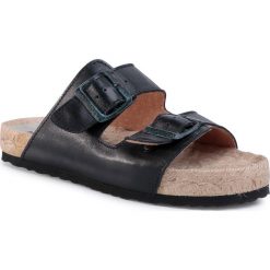 Espadryle MANEBI - Nordic Sandals K 5.0 R0 Black. Czarne espadryle damskie Manebi, bez wzorów, ze skóry, bez obcasa. W wyprzedaży za 319,00 zł.