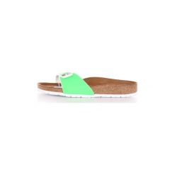 Klapki Birkenstock 0439853. Zielone klapki damskie Birkenstock, bez wzorów, bez obcasa. Za 198,05 zł.