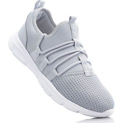 Sneakersy bonprix jasnoszary. Szare buty sportowe damskie bonprix, z materiału. Za 89,99 zł.