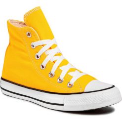 Trampki CONVERSE - Ctas Hi 167236C Laser Orange. Żółte półbuty damskie Converse, bez wzorów, z materiału, bez zapięcia. W wyprzedaży za 219,00 zł.
