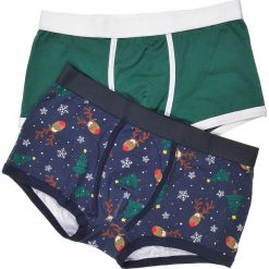 2 pack bokserki xmass. Zielone bokserki męskie Top Secret, z nadrukiem, z bawełny. W wyprzedaży za 14,99 zł.