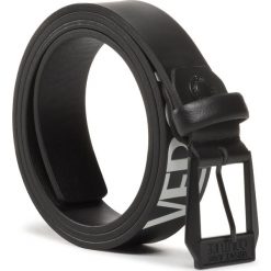 Pasek Męski VERSACE JEANS COUTURE - D8YVBF07 71558 M60. Czarne paski męskie Versace Jeans Couture, w paski, z jeansu. W wyprzedaży za 359,00 zł.