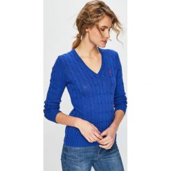 Polo Ralph Lauren - Sweter. Niebieskie swetry klasyczne damskie marki Polo Ralph Lauren, s, z bawełny, polo. Za 619,90 zł.