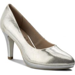 Półbuty CAPRICE - 9-22414-20 Offwht Glitter 112. Szare półbuty damskie skórzane Caprice, eleganckie, na obcasie. W wyprzedaży za 199,00 zł.