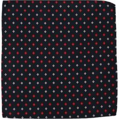 Elegancka, Męska Poszetka - ALTIES - Granat w Drobne Kwiatki POSZALTTANIA0164. Niebieskie poszetki męskie Alties, w kwiaty, z materiału, eleganckie. Za 16,90 zł.