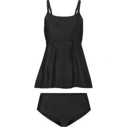 Długie tankini (2 części) bonprix czarny. Czarne stroje kąpielowe damskie bonprix, bez wzorów. Za 119,99 zł.