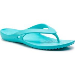 Japonki CROCS - Kadee II Flip W 202492 Pool. Niebieskie klapki damskie Crocs, bez wzorów, z tworzywa sztucznego, bez obcasa. Za 99,00 zł.