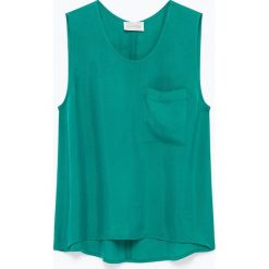 Top "Meadow" w kolorze morskim. Niebieskie bluzki damskie American Vintage, m, bez wzorów, z okrągłym kołnierzem, bez rękawów. W wyprzedaży za 119,95 zł.
