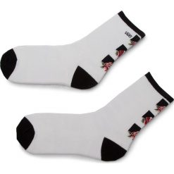 Skarpety Wysokie Damskie VANS - Rose Ticker Sock VA3PBKWHT White. Białe skarpetki damskie Vans, z bawełny. Za 39,00 zł.