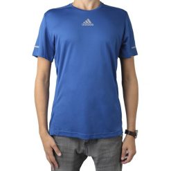 Adidas Sequencials Climalite Run Tee AI7489 t-shirt męskie niebieskie XS. Niebieskie t-shirty męskie Adidas, xs, w paski, z poliesteru, sportowe, bez kołnierzyka. W wyprzedaży za 69,99 zł.