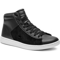 Sneakersy LACOSTE - Carnaby Evo Mid 318 1 Spw 7-36SPW0017312 Blk/Wht. Czarne półbuty damskie Lacoste, ze skóry. W wyprzedaży za 339,00 zł.