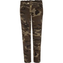 Sisley Jeansy Slim Fit khaki. Brązowe jeansy dziewczęce marki Sisley, z bawełny. W wyprzedaży za 126,75 zł.