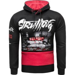 Bluza męska z kapturem czarna Recea. Czarne bluzy męskie Recea, xl, bez wzorów, z bawełny, z kapturem, bez rękawów, z kapturem. Za 63,18 zł.