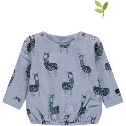 Bluza w kolorze błękitnym. Niebieskie bluzy niemowlęce bellybutton, bez wzorów, z bawełny, bez rękawów, bez kaptura. W wyprzedaży za 49,95 zł.