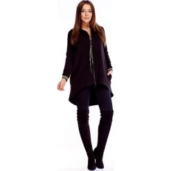 Długa bawełniana bluza z kapturem czarny. Czarne bluzy damskie N/A, xl, bez wzorów, z bawełny, z długim rękawem, długie, z kapturem. Za 194,75 zł.