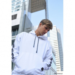 Bluza Hoodie HugMe. Szare bluzy dziewczęce rozpinane Pakamera, z napisami. Za 240,00 zł.