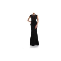 Sukienki długie Elisabetta Franchi AB40683E2. Czarne sukienki damskie Elisabetta Franchi, bez wzorów, bez kołnierzyka, bez rękawów, długie. W wyprzedaży za 1242,73 zł.