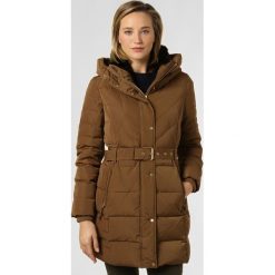 Marie Lund - Płaszcz puchowy damski, złoty. Żółte płaszcze damskie Marie Lund, w paski, z puchu, eleganckie. Za 479,95 zł.