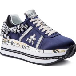 Sneakersy PREMIATA - Beth 3653 Granatowy. Niebieskie półbuty damskie marki Premiata, bez wzorów, ze skóry, bez obcasa, na obcasie, bez zapięcia. Za 1389,00 zł.
