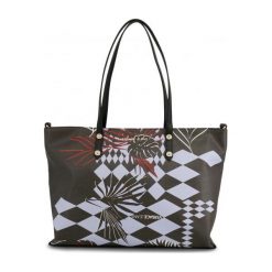 Versace Jeans Torebka damska na zakupy Shopperka VERSACE JEANS. Torebki klasyczne damskie Versace Jeans, w paski, z jeansu, na ramię, bez dodatków. Za 516,00 zł.