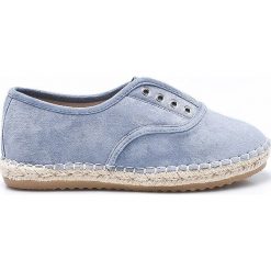 Answear - Espadryle Chc-Shoes. Niebieskie espadryle damskie marki ANSWEAR, z gumy, na obcasie. W wyprzedaży za 79,90 zł.