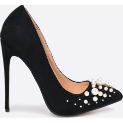 Public Desire - Szpilki MAYFAIR.BLK. Szare szpilki marki Public Desire, z materiału. W wyprzedaży za 89,90 zł.