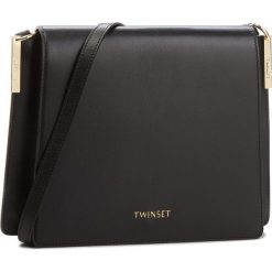 Torebka TWINSET - Tracolla Grande AA8PGC Nero 00006. Czarne listonoszki damskie marki Twinset, ze skóry. W wyprzedaży za 769,00 zł.