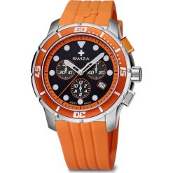 Zegarek Swiza Zegarek męski Tetis Chrono SST czarno-pomarańczowy (WAT.0463.1004). Brązowe zegarki męskie marki Swiza. Za 1531,80 zł.
