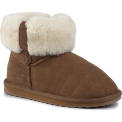 Buty EMU AUSTRALIA - Grattan Quilted W12066 Chestnut. Pomarańczowe kozaki damskie EMU Australia, ze skóry, klasyczne, bez obcasa, bez zapięcia. Za 639,00 zł.