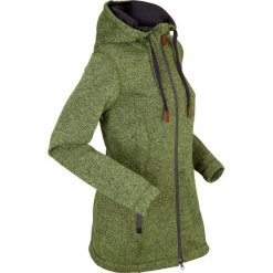Bluza rozpinana z polaru, długi rękaw bonprix matowa zieleń mchu- szary. Zielone bluzy damskie bonprix, z polaru, długie. Za 129,99 zł.