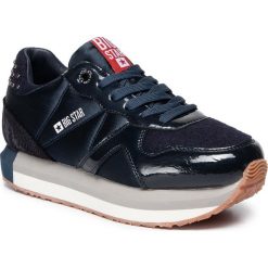 Sneakersy BIG STAR - EE274720 Navy. Niebieskie półbuty damskie BIG STAR, na co dzień, bez wzorów, ze skóry ekologicznej, retro, bez obcasa, bez zapięcia. Za 189,00 zł.