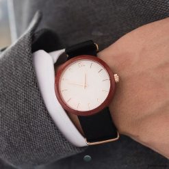 Zegarki męskie: drewniany zegarek męski new hoop 43 mm n044