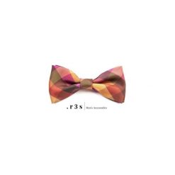 Mucha MULTICOLOR PLAID. Szare muszki męskie marki R3s men's accessories, bez wzorów. Za 49,00 zł.