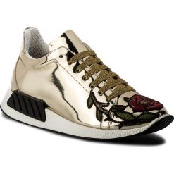 Sneakersy HEGO'S MILANO - 1006 Specchio Platino Mezza Tigre. Żółte półbuty damskie Hego's Milano, ze skóry. W wyprzedaży za 419,00 zł.