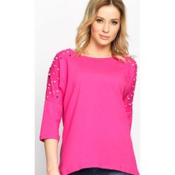 Fuksjowa Bluzka Brilliant. Różowe bluzki longsleeves marki Born2be, m. Za 59,99 zł.