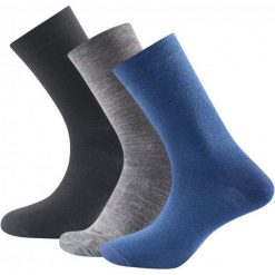 Skarpetki damskie: Devold Damskie Skarpety Daily Light 3-Pak, Indygo 36 – 40