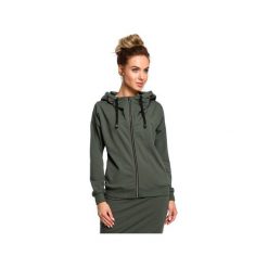 M420 Bluza z kapturem zasuwana na zamek. Bluzy damskie Moe, s, bez wzorów, z elastanu, bez rękawów, z kapturem. Za 175,00 zł.