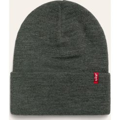 Levi's - Czapka. Szare czapki męskie Levi's®, z aplikacjami, z dzianiny. W wyprzedaży za 79,90 zł.