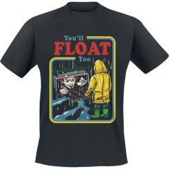 TO You'll Float Too T-Shirt czarny. Czarne koszulki męskie TO, l, z nadrukiem, z okrągłym kołnierzem. Za 74,90 zł.