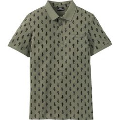 Bluzka z perełkami bonprix khaki. Szare koszulki damskie bonprix, bez wzorów, bez kołnierzyka, bez rękawów. Za 74,99 zł.